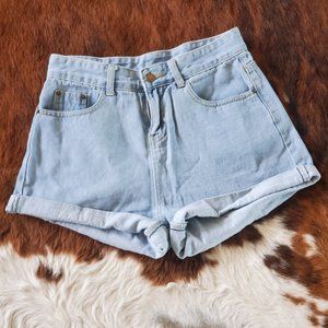 High Waist Jean Shorts (mom shorts)